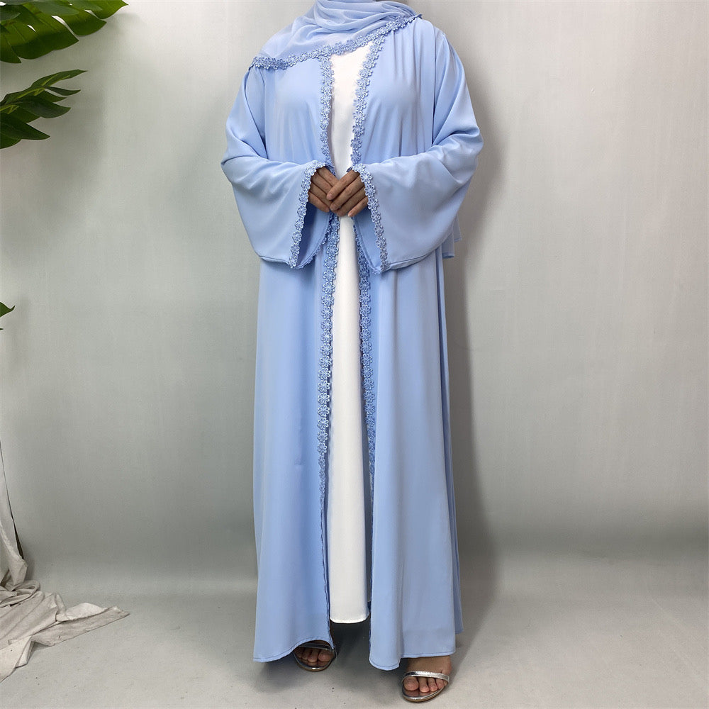 Nisrene Abaya & Hijab Set (Blue) نسرين