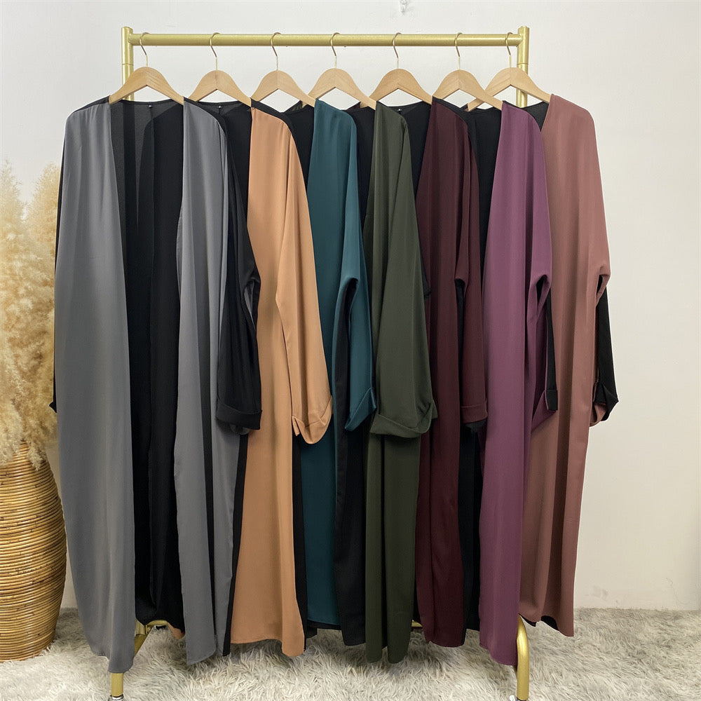 Lina Open Abaya (two-tone abaya/all colors) لينا