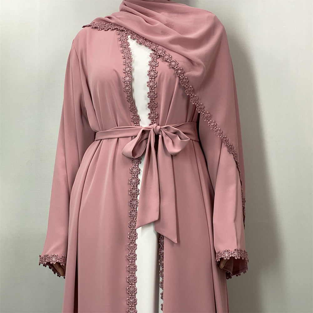 Nisrene Abaya & Hijab Set (Pink) نسرين