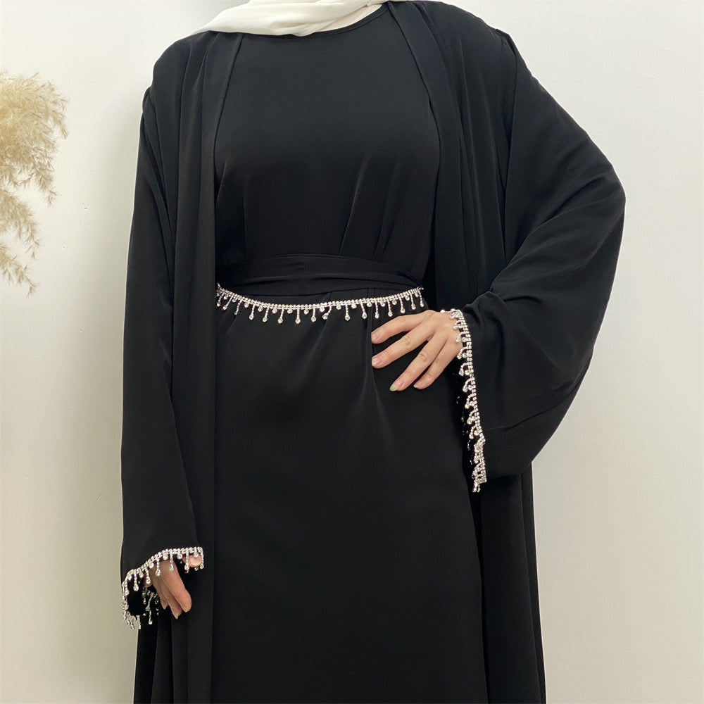 Al-Ameerah 4 Piece-Set Abaya (Black) الأميرة
