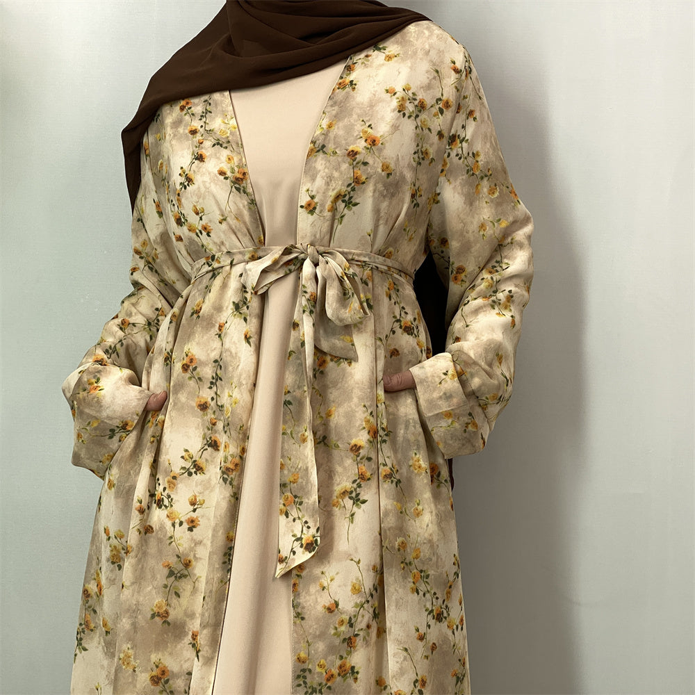 Zahra (beige abaya & inner) زهرة