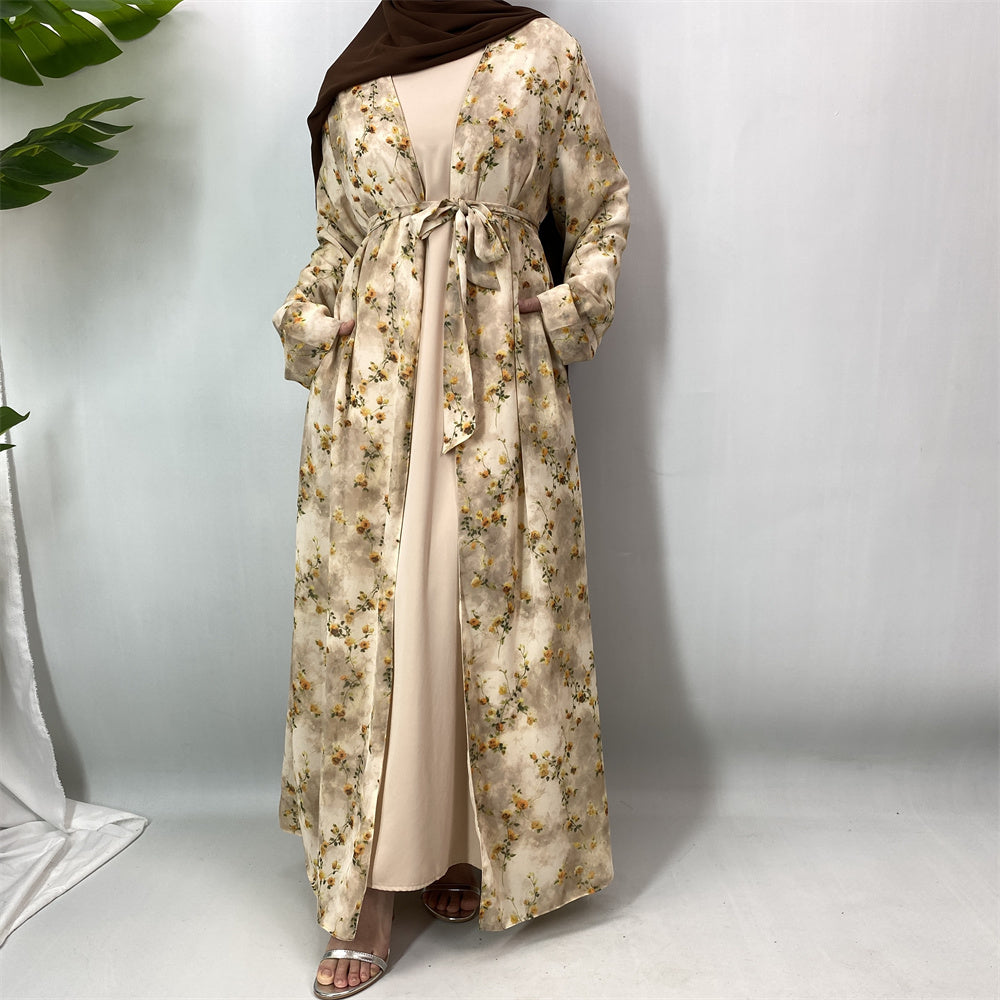 Zahra (beige abaya & inner) زهرة