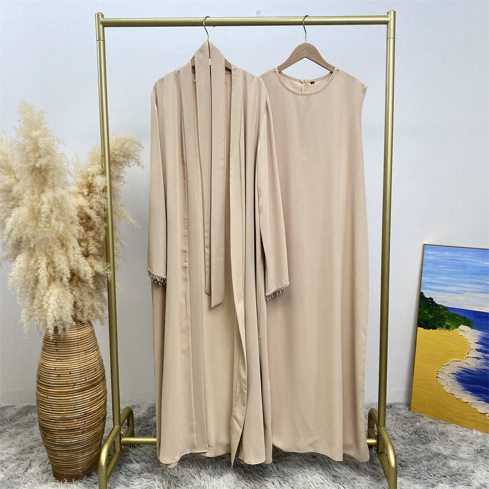 Al-Ameerah 4 Piece-Set Abaya (Beige) الأميرة
