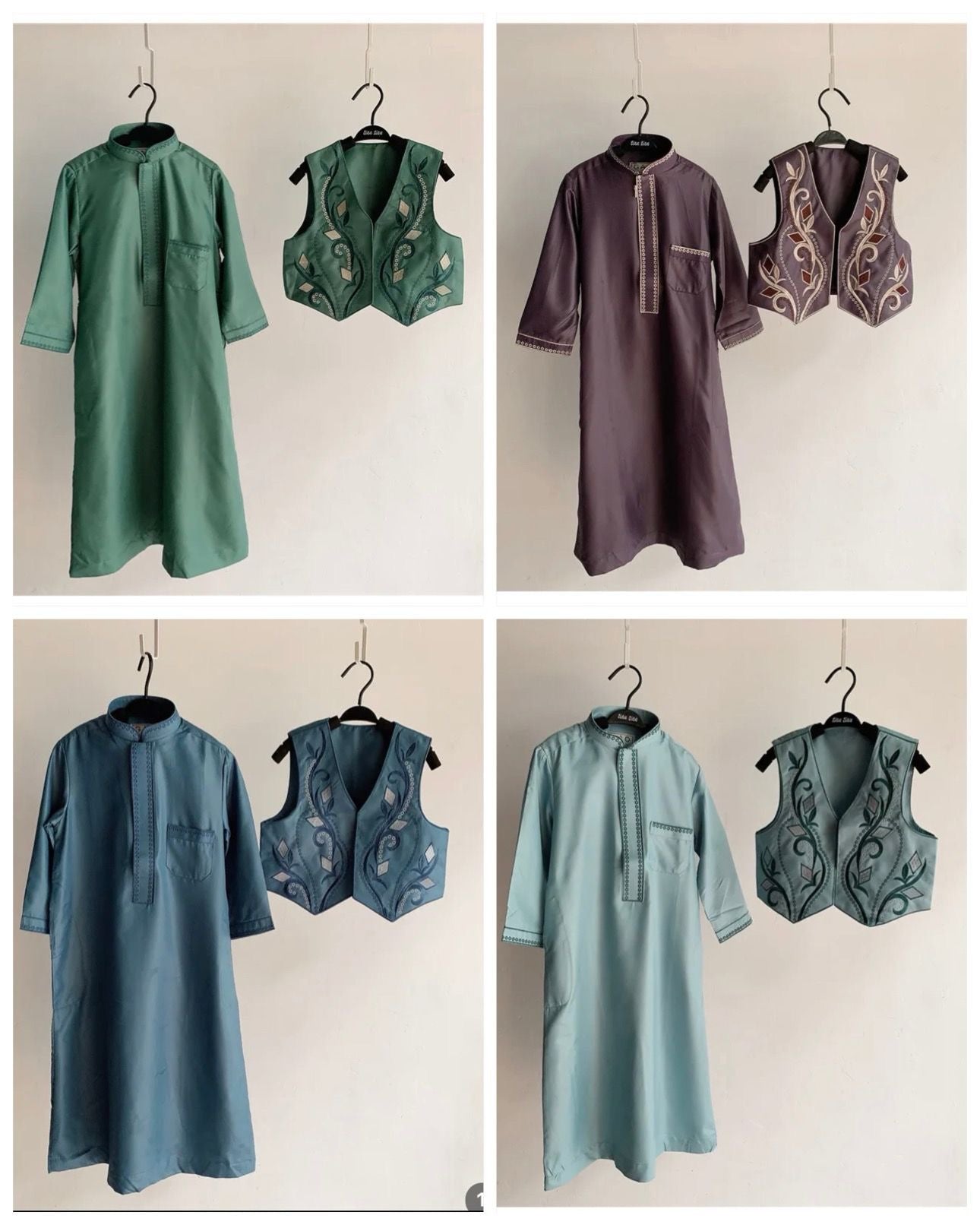 Kids Eid Thawb w/Vest set