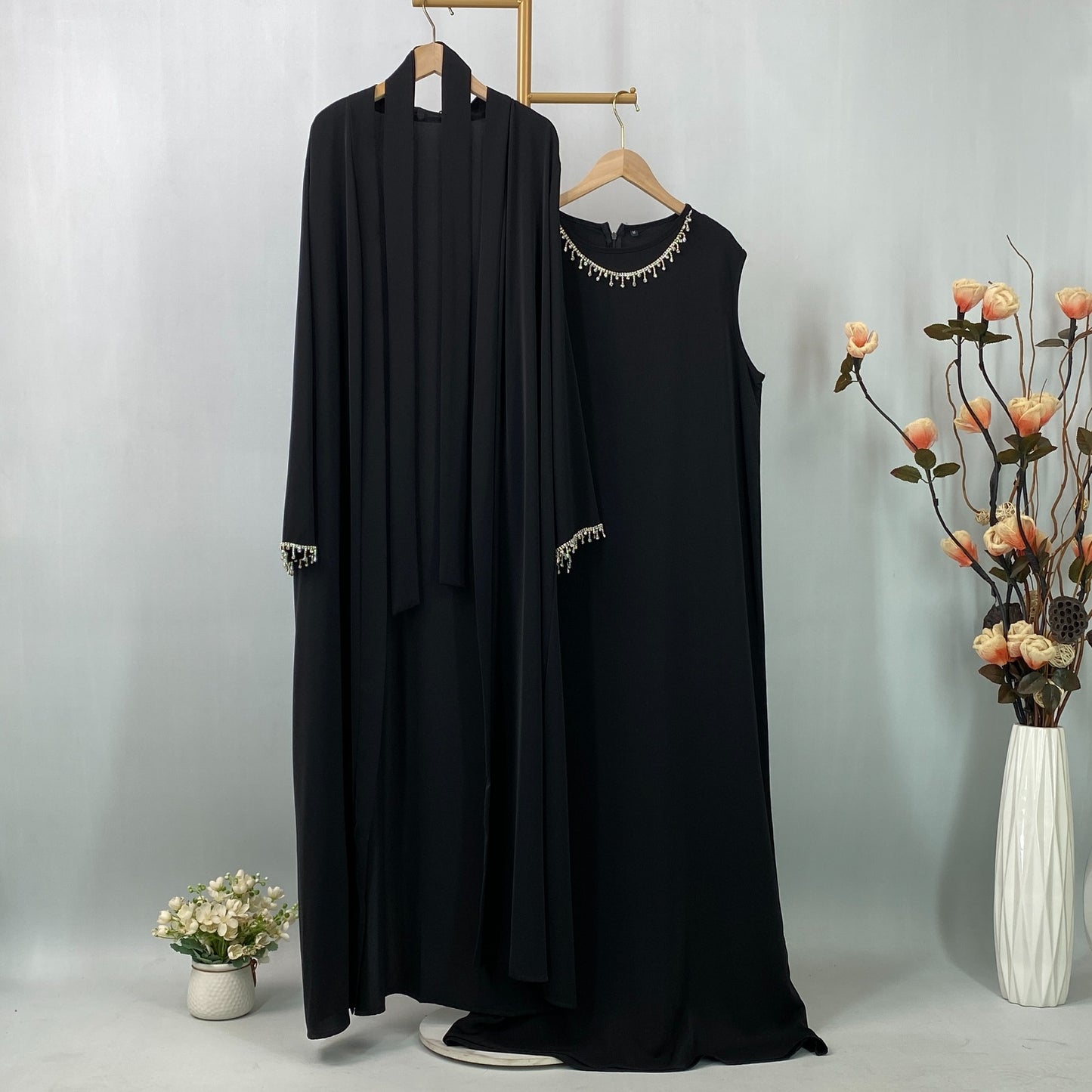 Al-Ameerah 4 Piece-Set Abaya (Black) الأميرة