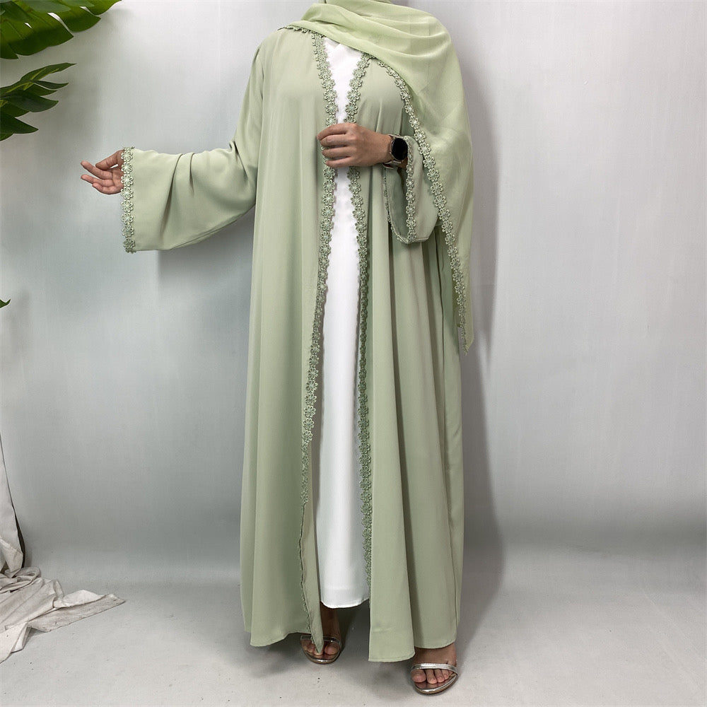 Nisrene Abaya & Hijab Set (Green) نسرين