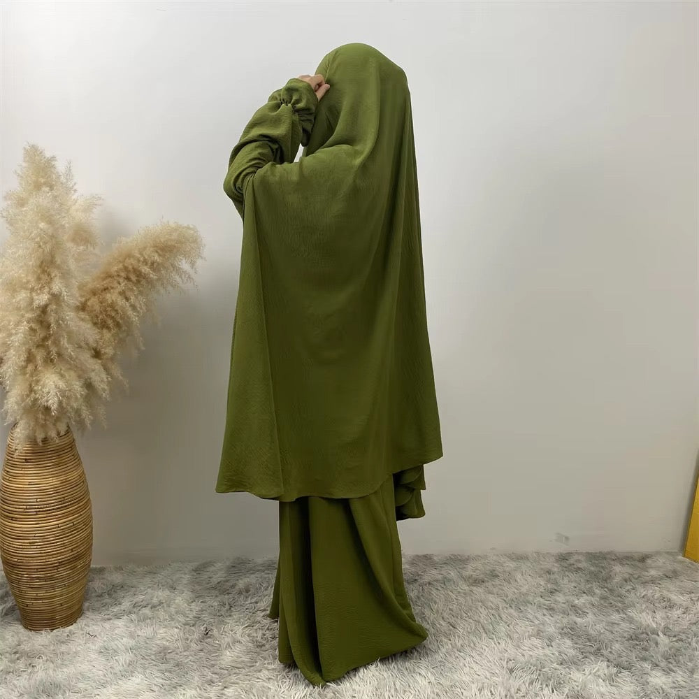 Two-Piece Khimaar Set (Olive)