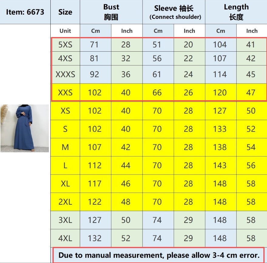 Green Abaya (Optional: Upper Elementary/4th & 5th grade) (Pre-Order only)