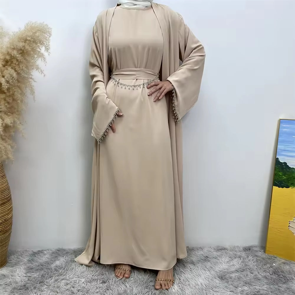 Al-Ameerah 4 Piece-Set Abaya (Beige) الأميرة