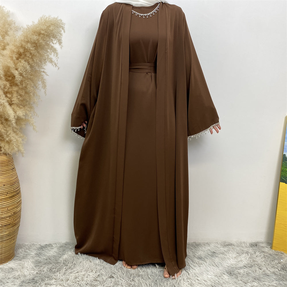 Al-Ameerah 4 Piece-Set Abaya (Coffee)