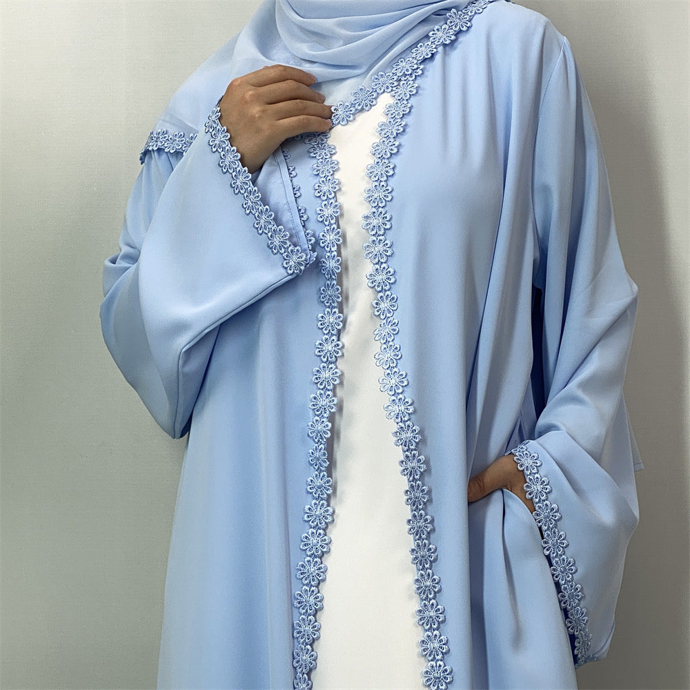 Nisrene Abaya & Hijab Set (Blue) نسرين