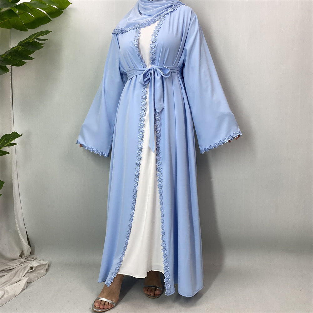 Nisrene Abaya & Hijab Set (Blue) نسرين
