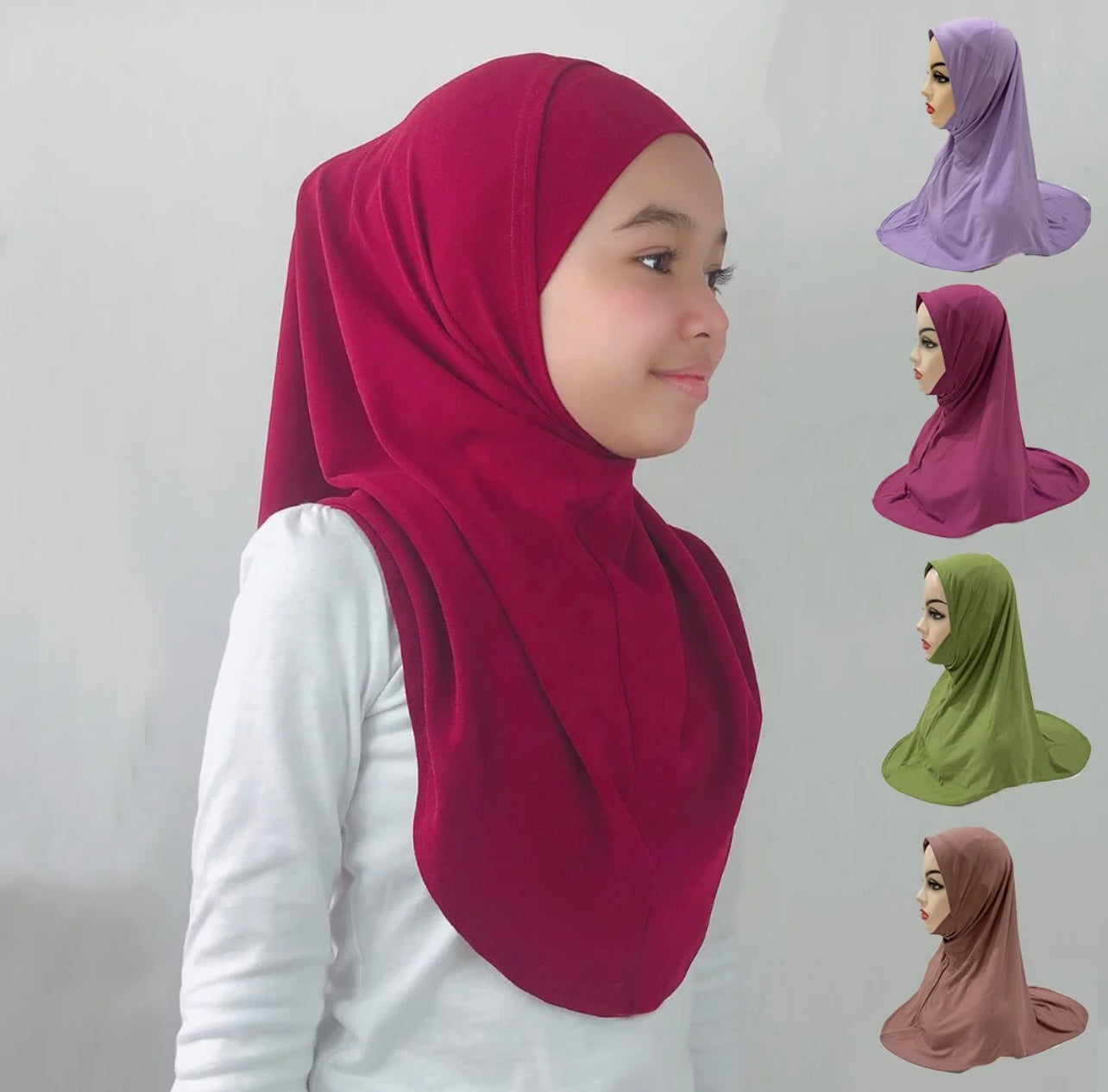 Slip On One Piece Hijaab (Assorted colors)