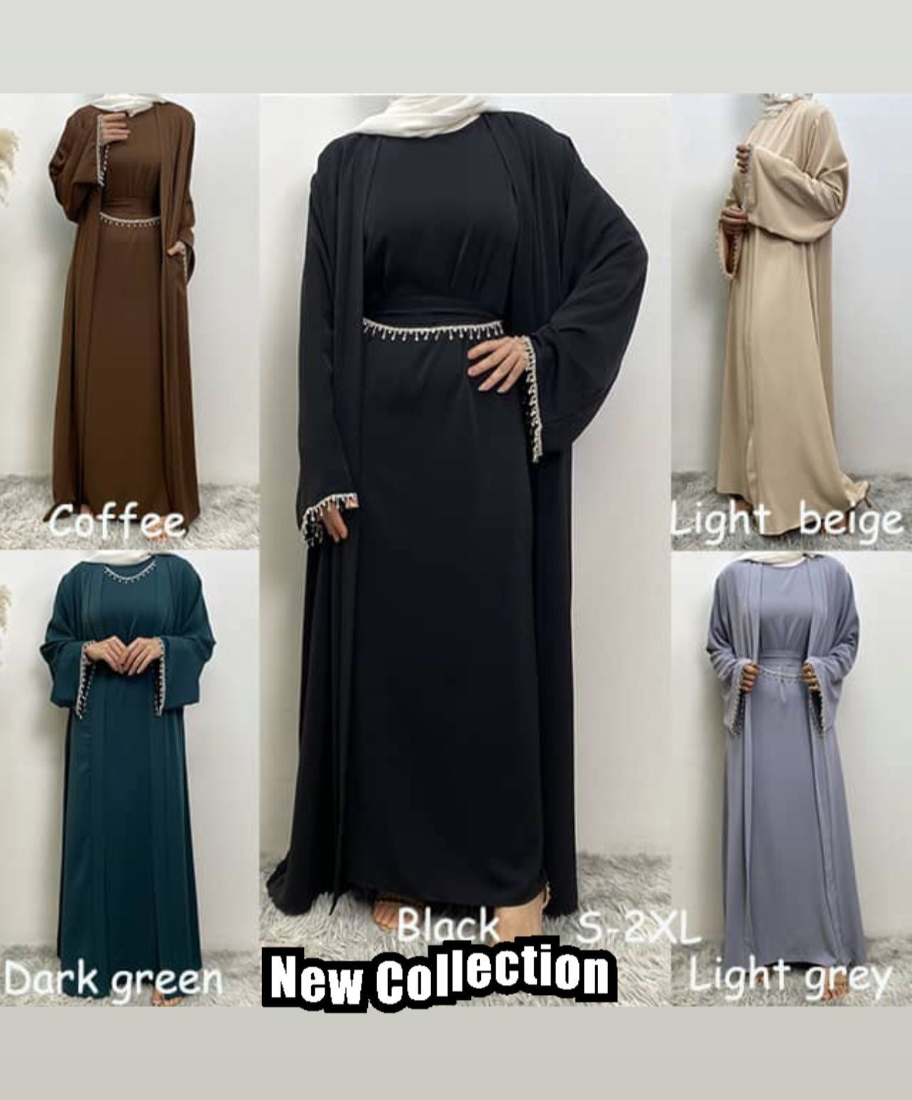 Al-Ameerah 4 Piece-Set Abaya (Black) الأميرة