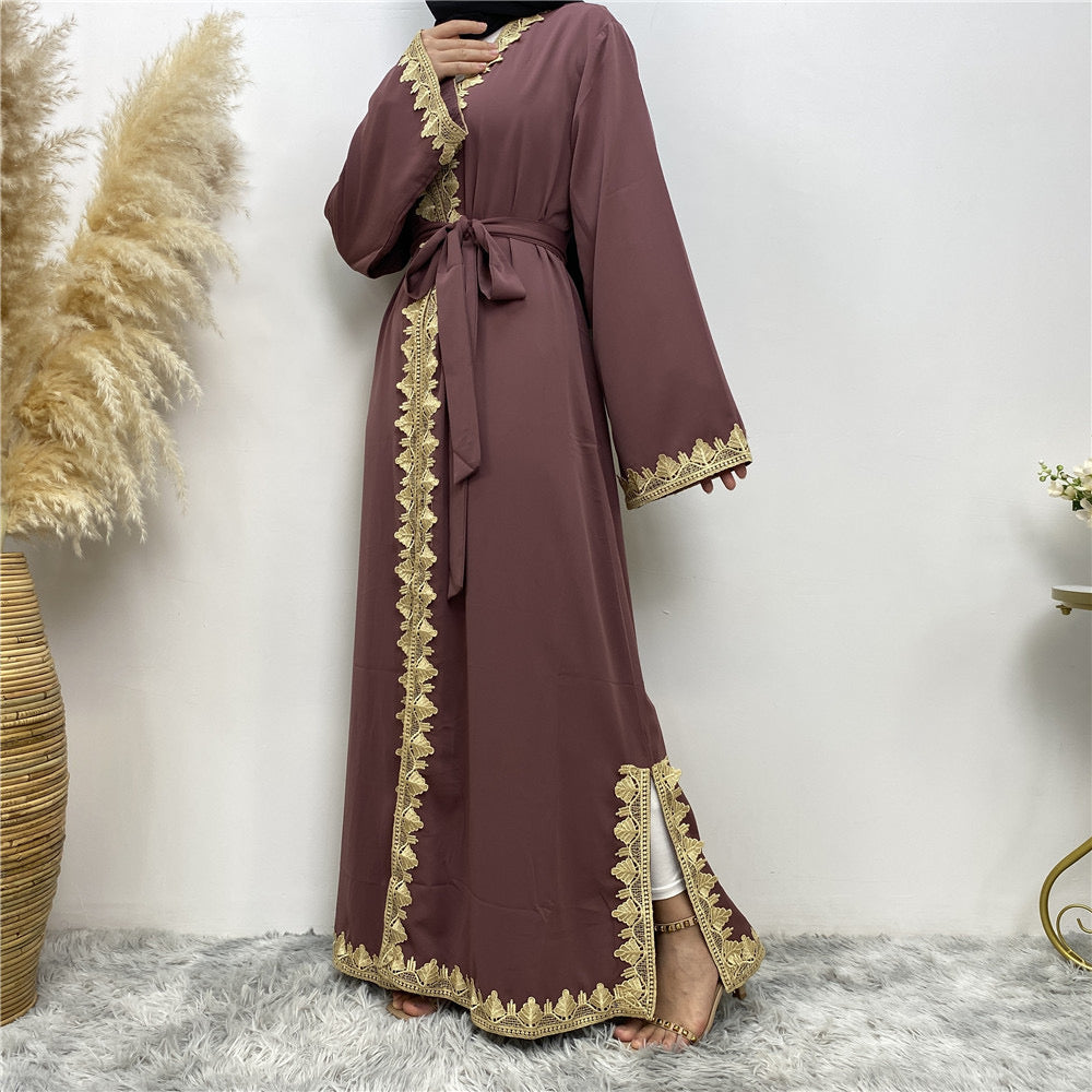 Embroidered Kaftan (Purple)