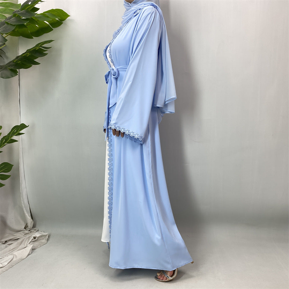 Nisrene Abaya & Hijab Set (Blue) نسرين