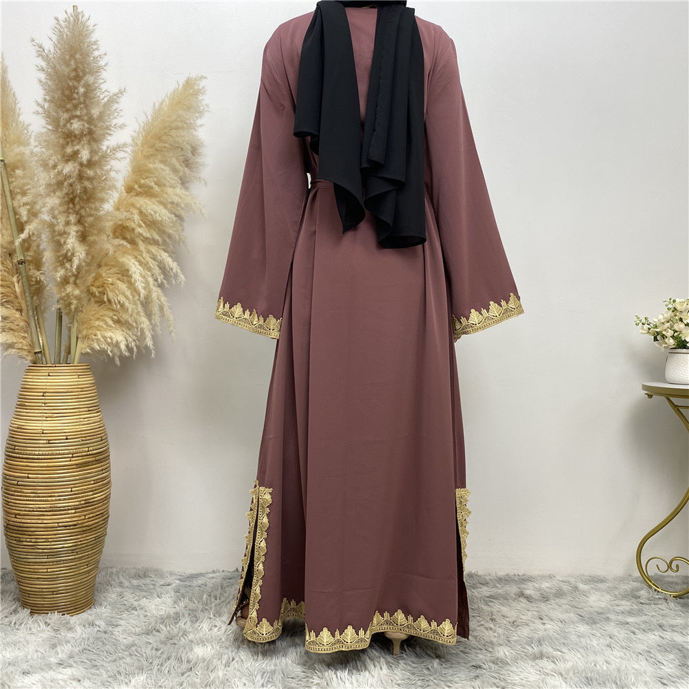 Embroidered Kaftan (Purple)