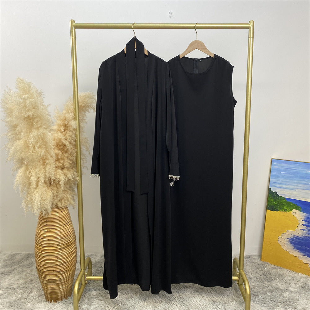 Al-Ameerah 4 Piece-Set Abaya (Black) الأميرة