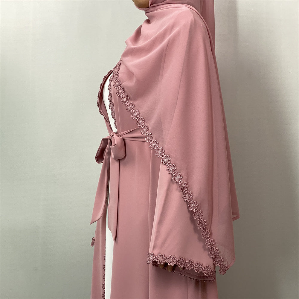Nisrene Abaya & Hijab Set (Pink) نسرين