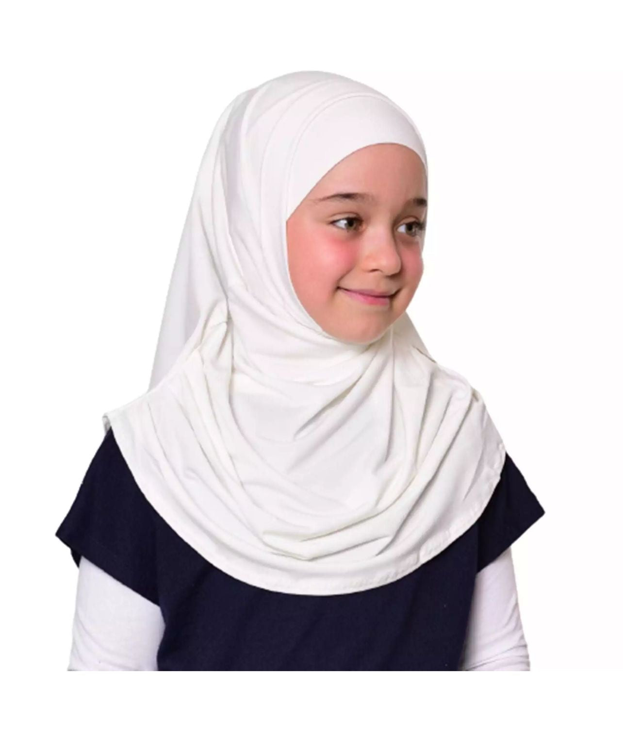 White Two-piece cotton hijaabs (one size)