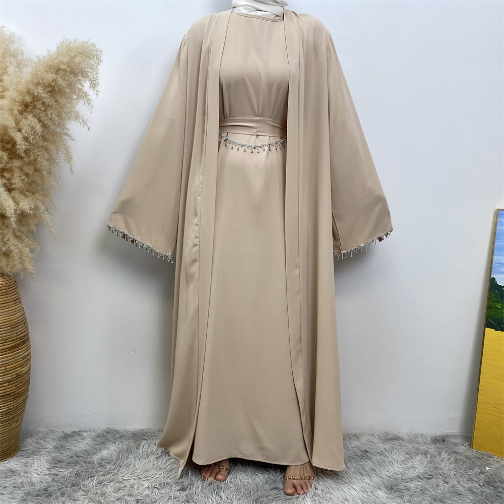 Al-Ameerah 4 Piece-Set Abaya (Beige) الأميرة