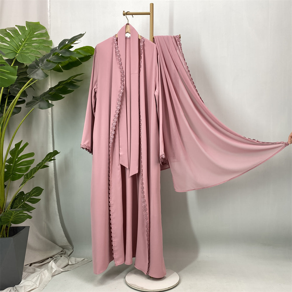 Nisrene Abaya & Hijab Set (Pink) نسرين