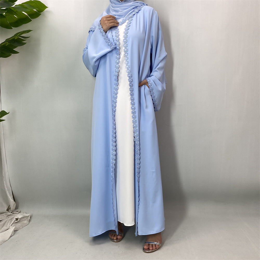 Nisrene Abaya & Hijab Set (Blue) نسرين