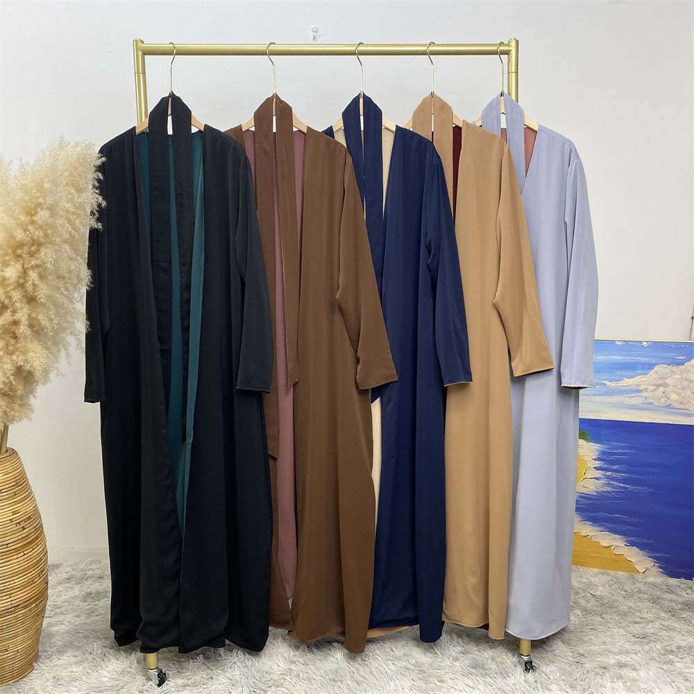 2 in 1: Convertible Abaya (Cream/Navy)