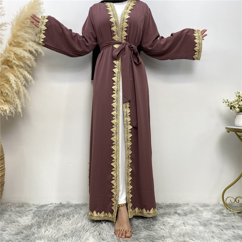 Embroidered Kaftan (Purple)