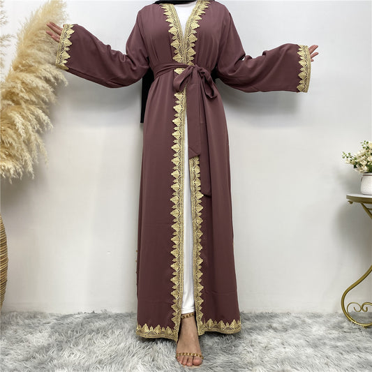 Embroidered Kaftan (Purple)