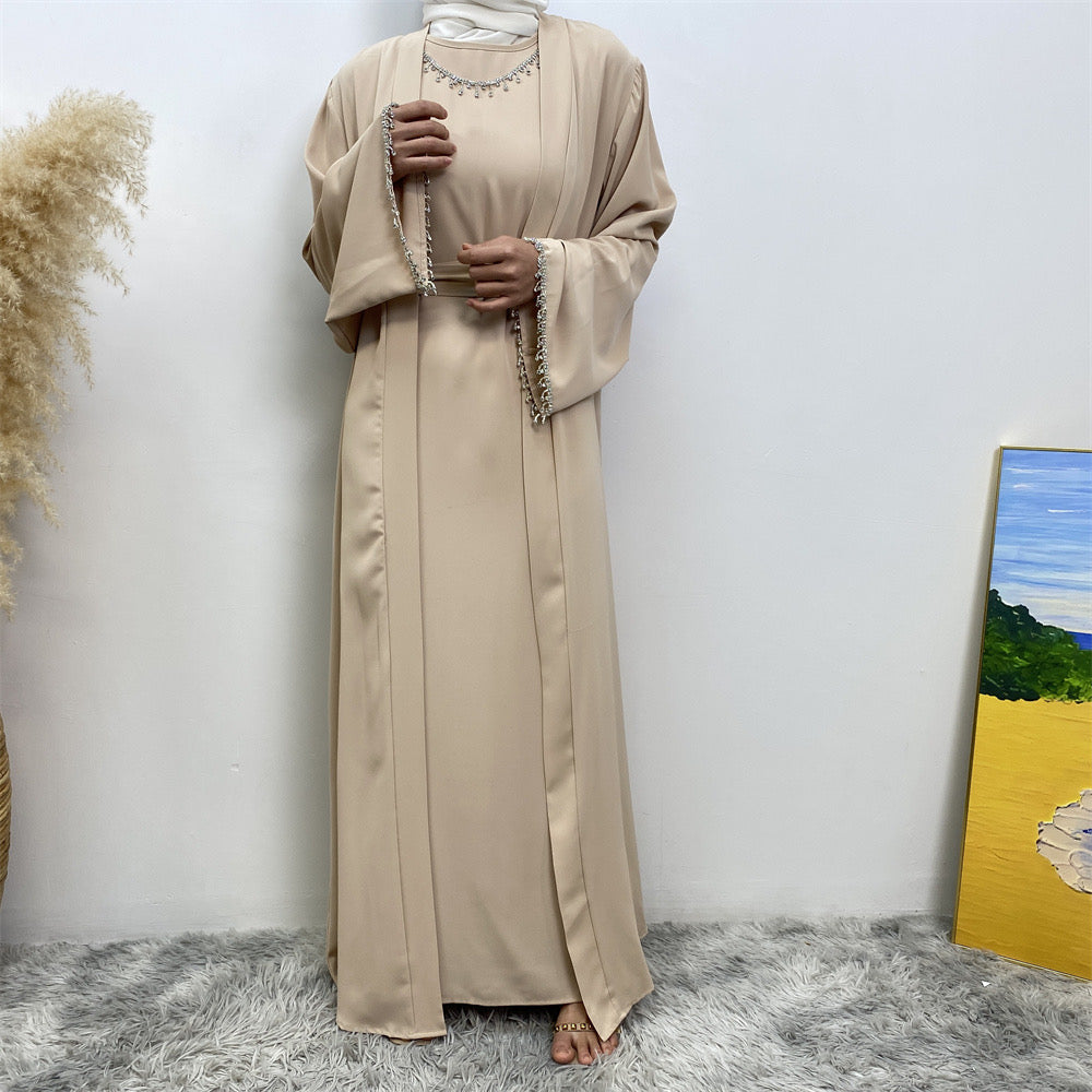 Al-Ameerah 4 Piece-Set Abaya (Beige) الأميرة