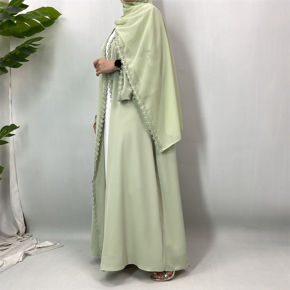 Nisrene Abaya & Hijab Set (Green) نسرين