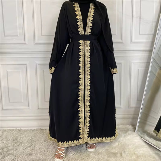 Embroidered Kaftan (Black)
