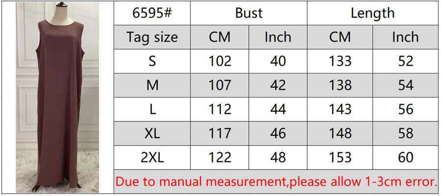 Sleeveless Inner Dress (Black)