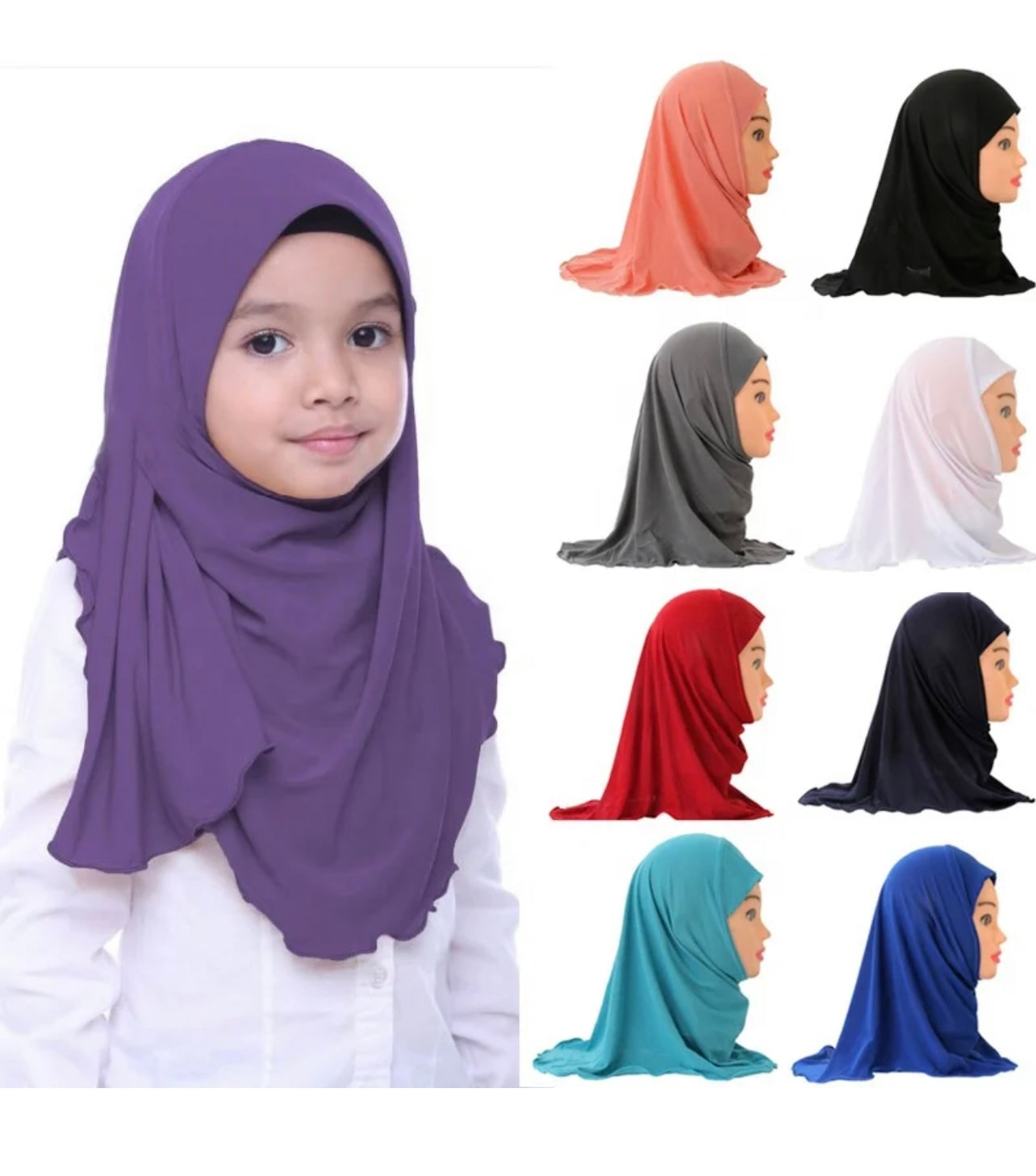 Girl’s One Piece Hijaabs (Small)