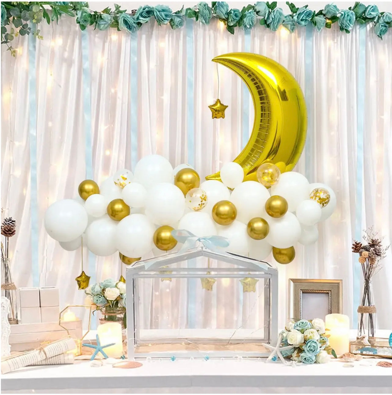 Ramadan/Eid Moon & Star Balloon Set